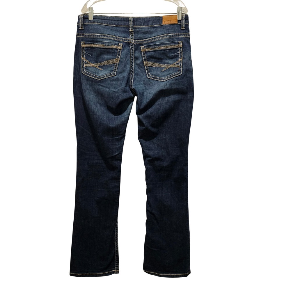 BKE Jeans Women 30L Dark Wash Payton Bootcut Stretch Denim Western‎ Boho Indie